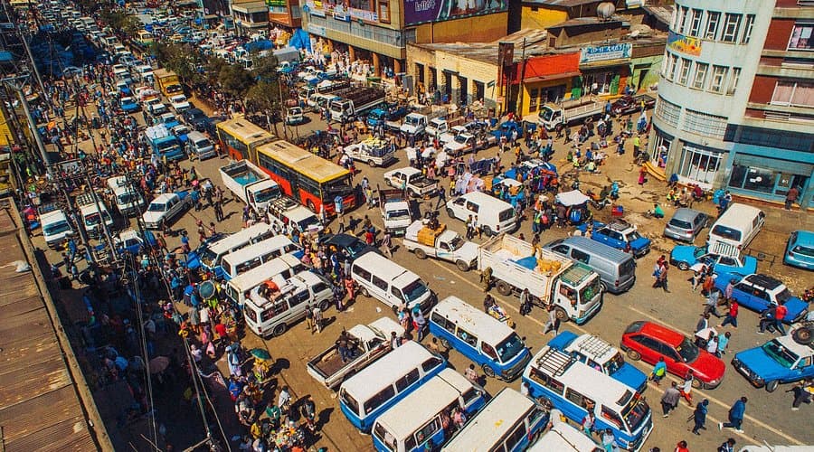 Merkato open-air market in Addis Ababa, Ethiopia