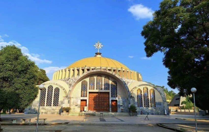 St Mary of Zion church compound in Axum, Ethiopia