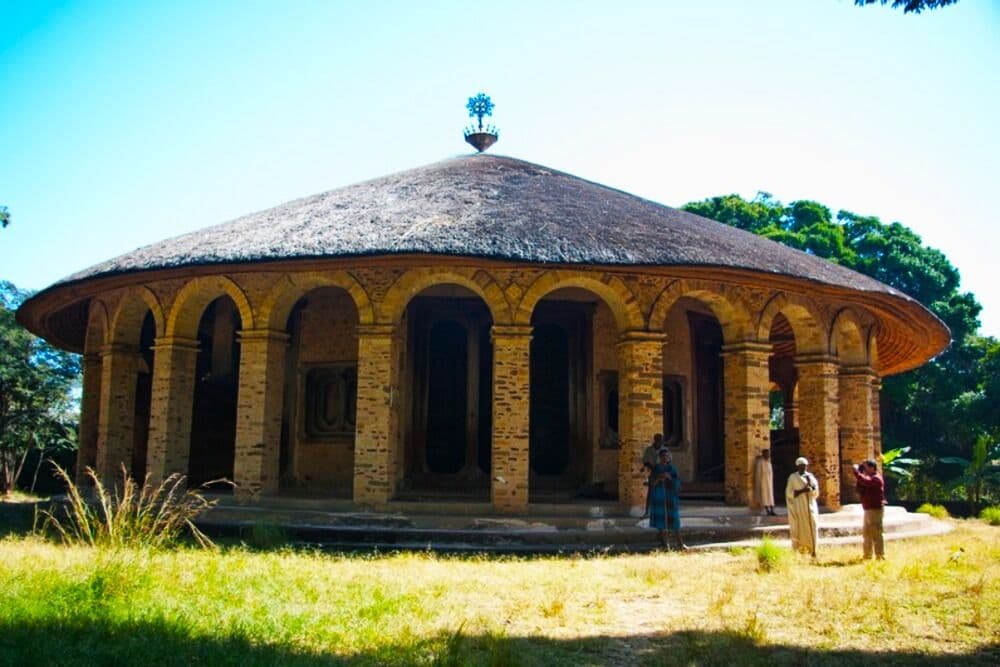 Island monastery landscape on Lake Tana, Ethiopia