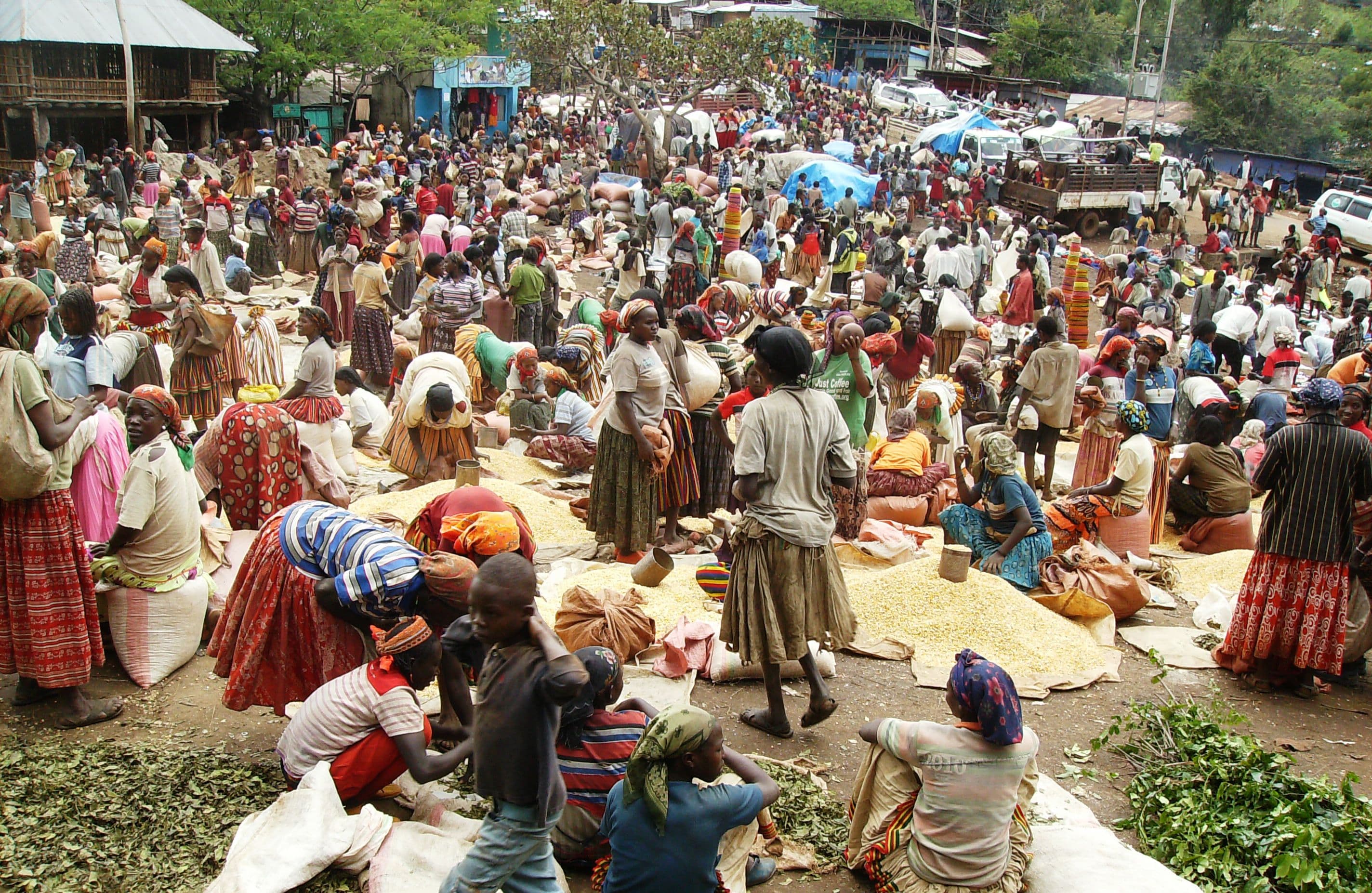 Tribal market day in the Omo Valley, southern Ethiopia